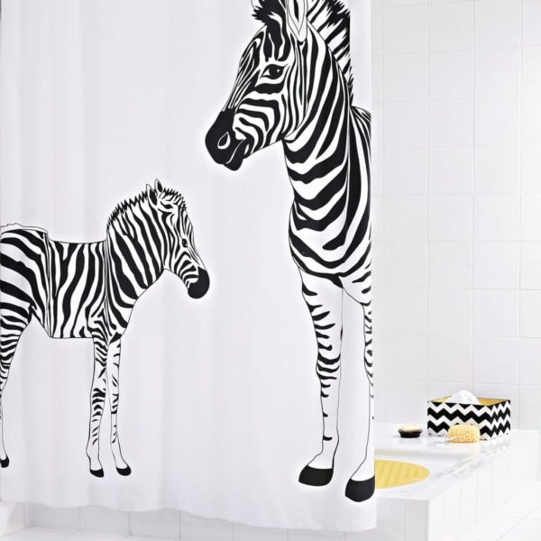 Dusjforheng Zebra 180×200 cm