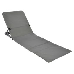 HI Sammenleggbar strandmatte med ryggstøtte PVC grå