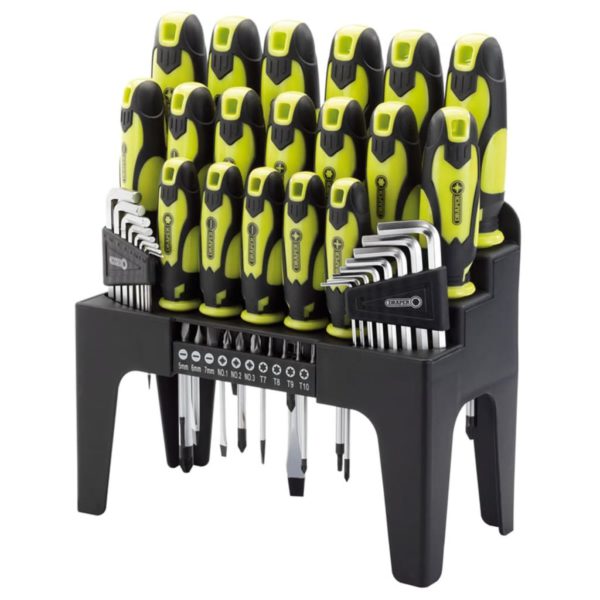Draper Tools Sett med skrutrekker, unbrakonøkkel og bits 44 deler grønn 78619