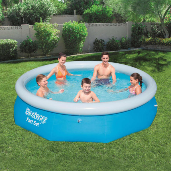 Oppblåsbart svømmebasseng Fast Set rundt 305×76 cm 57266