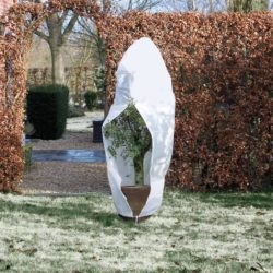 Vintertrekk med glidelås fleece 70 g/m² hvit 2,5×2,5×3 m