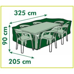 Hagemøbeltrekk for rektangulære bord 325x205x90 cm