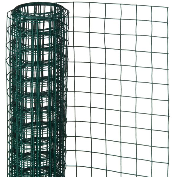 Nature Gjerdenetting firkantet 0,5×2,5 m 13 mm plastbelagt stål grønn