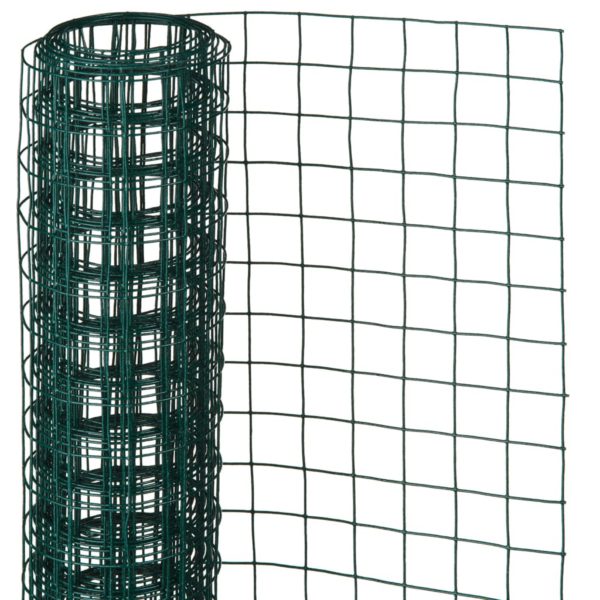 Nature Gjerdenetting firkantet 0,5×5 m 13 mm plastbelagt stål grønn
