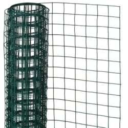 Gjerdenetting firkantet 1×2,5 m 25 mm plastbelagt stål grønn