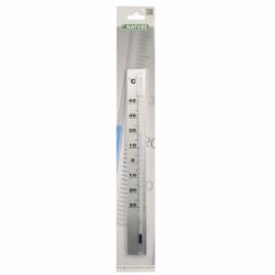 Nature Utendørs veggtermometer aluminium 3,8×0,6×37 cm