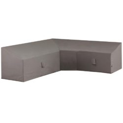 L-formet møbeltrekk 270x270x65/90 cm grå
