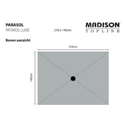 Parasoll Patmos Luxe firkantet 210×140 cm beige