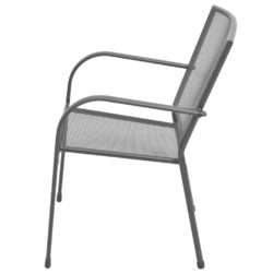Stablestoler 2 stk stål grå