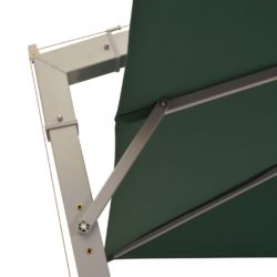 Hengeparasoll 300×300 cm grønn aluminiumstang