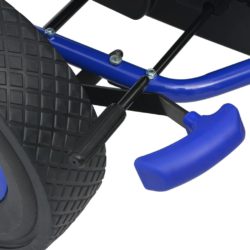 Pedal–go-kart med justerbar sete blå