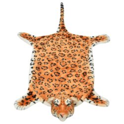Leopardteppe plysj 139 cm brun