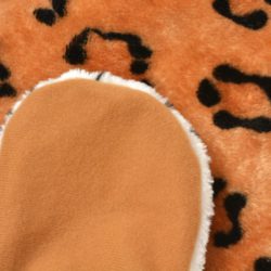 Leopardteppe plysj 139 cm brun
