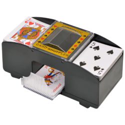 Poker-/blackjacksett med 600 laser-sjetonger aluminium