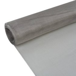 Nettingskjerm rustfritt stål 100×1000 cm sølv