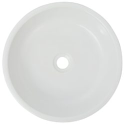 Servant rund keramisk hvit 42×12 cm