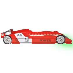 Barnas racerbilseng med LED 90×200 cm rød