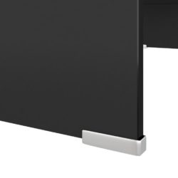 TV-benk glass svart 70x30x13 cm