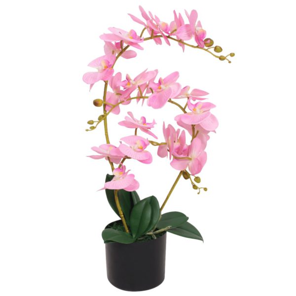 Kunstig orkidè med potte 65 cm rosa