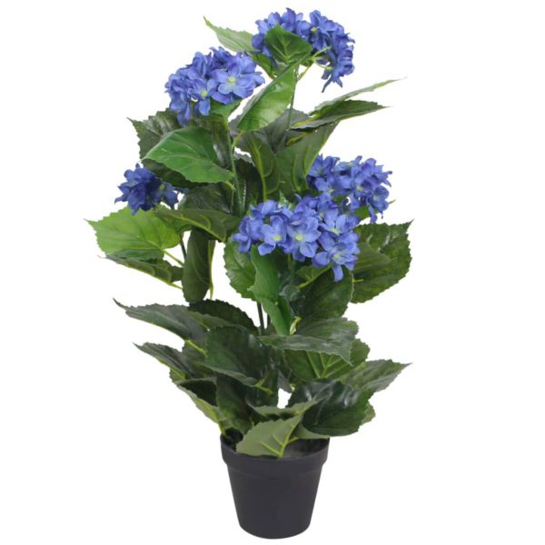 Kunstig hortensia med potte 60 cm blå