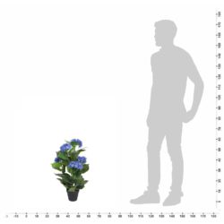 Kunstig hortensia med potte 60 cm blå