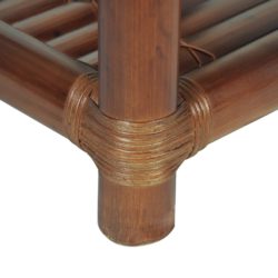 Nattbord 40x40x40 cm bambus mørk brun