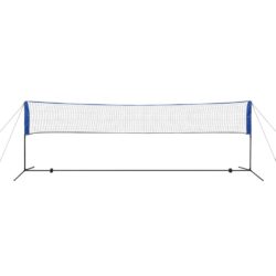 vidaXL Badmintonnett med fjærballer 500×155 cm