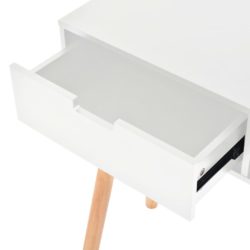 Konsollbord heltre furu 80x30x72 cm hvit