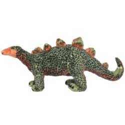 Stående lekedinosaur stegosaurus grønn og oransje XXL