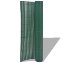 Dobbelsidet hagegjerde PVC 90×300 cm grønn