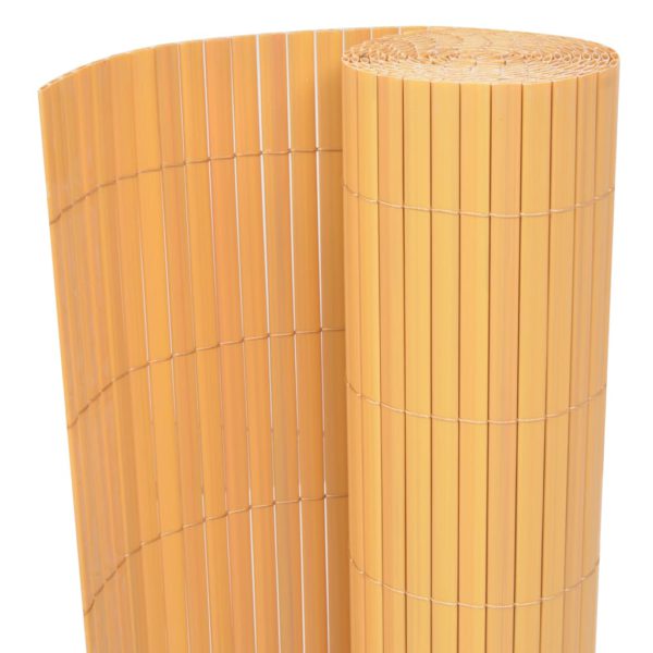 vidaXL Dobbelsidet hagegjerde PVC 90×300 cm gul