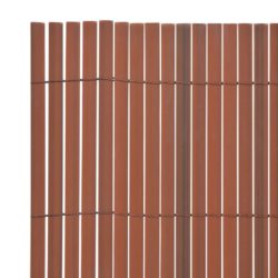 Dobbelsidet hagegjerde PVC 90×300 cm brun