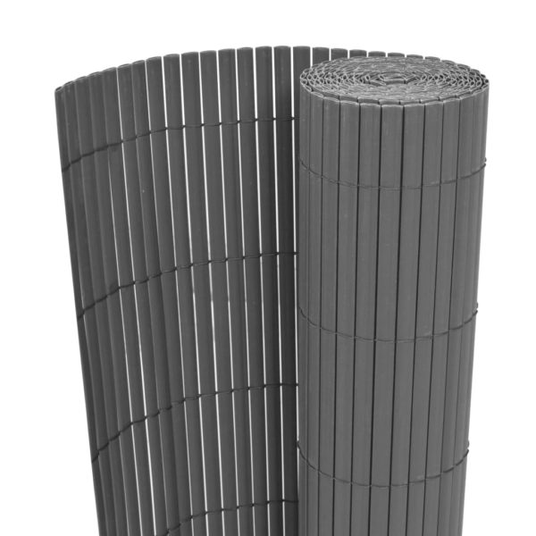 vidaXL Dobbelsidet hagegjerde PVC 90×300 cm grå