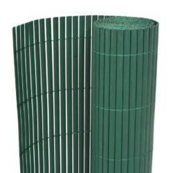 vidaXL Dobbelsidet hagegjerde PVC 90×500 cm grønn