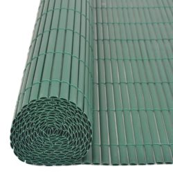 Dobbelsidet hagegjerde PVC 90×500 cm grønn