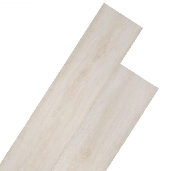 vidaXL Ikke-klebende PVC-gulvplanker 5,26 m² 2 mm eik klassisk hvit