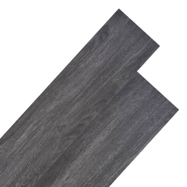 vidaXL Ikke-klebende PVC-gulvplanker 5,26 m² 2 mm eik svart og hvit