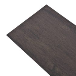 Ikke-klebende PVC-gulvplanker 5,26 m² 2 mm eik mørkegrå