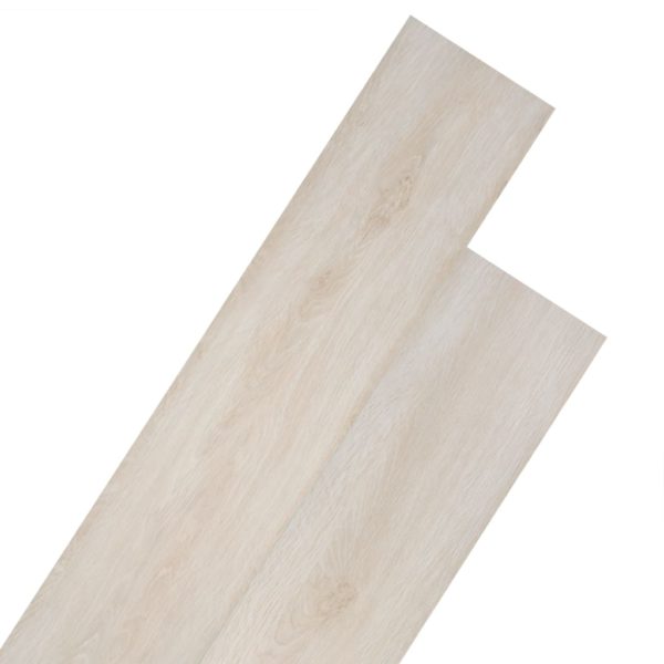 vidaXL Selvklebende PVC gulvplanker 5,02 m² 2 mm klassisk hvit eik