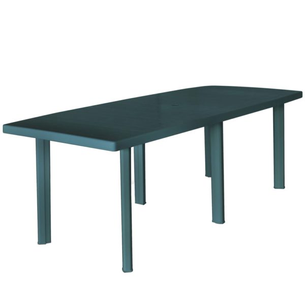 Hagebord grønn 210x96x72 cm plast