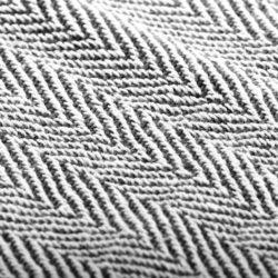 Pledd bomull fiskebeinsmønster 160×210 cm marineblå