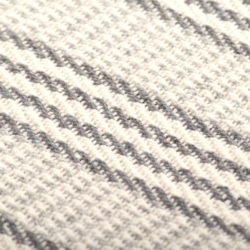 Pledd bomull stripetmønster 220×250 cm grå og hvit