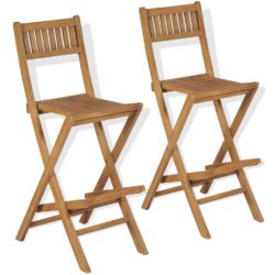 Bistrosett med brettbare stoler 3 deler heltre teak