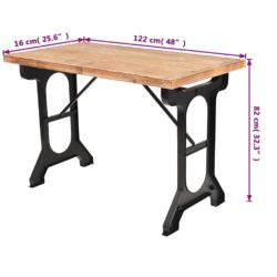Spisebord heltre edelgran 122x65x82 cm