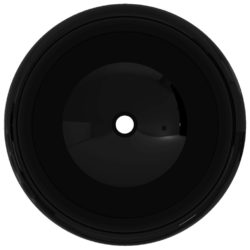 vidaXL Servant keramisk rund svart 40×15 cm