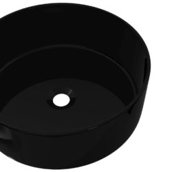 Servant keramisk rund svart 40×15 cm