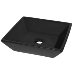 Servant keramisk kvadratisk svart 41,5×41,5×12 cm