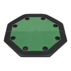 8-spiller pokerbord sammenleggbar 2 delt åttekantet grønn
