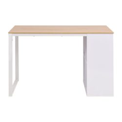 Skrivebord 120x60x75 cm eik og hvit
