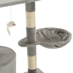 Kattetre med klorestolper i sisal 138 cm grå